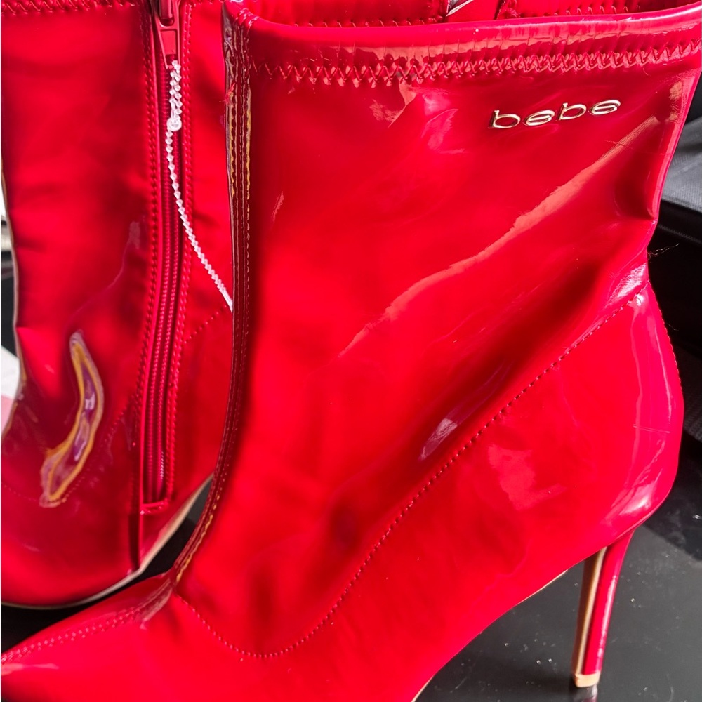 Bebe Red Heeled Boots